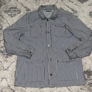 Men’s Denim Stripe Button Jacket